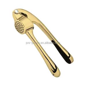 Estoque por atacado Custom Kitchen Home Use Metal Gun Cor Gold Garlic Press