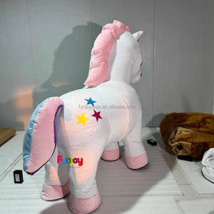 Costume de mascotte de <span class=keywords><strong>licorne</strong></span> arc-en-ciel géante gonflable pour fête d'anniversaire, décoration de cosplay - Product Image 5