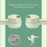 Elektrische Groentesnijder Multifunctionele Keuken Knoflook Crusher 2 In1 Ui Chili Vlees Stamper Keuken Tool