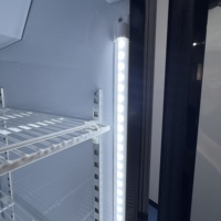 Réfrigérateur vertical commercial à porte vitrée pour boissons, refroidissement direct, température mécanique, pour supermarché et présentation de boissons