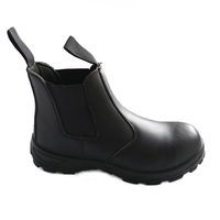 Bottes de travail minières industrielles imperméables résistantes à l'huile acides sans lacet bottes de sécurité à enfiler chaussures de sécurité à bout en acier sans lacet