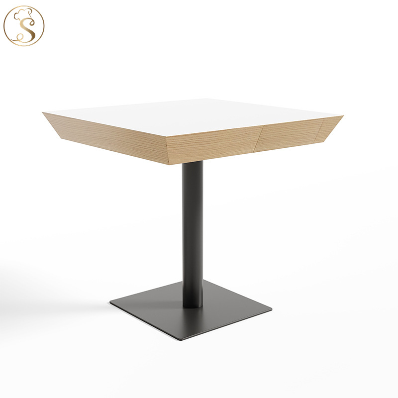 White square table