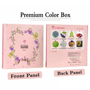 Peinture Diamant Imprimée Carrée Dessin Animé Plante Fleur DIY Art 20x20CM Sans Cadre Perles Rondes Toile Acrylique - Product Image 5