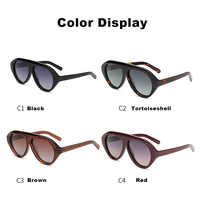 Lunettes de soleil polarisées UV400 surdimensionnées en acétate pour la plage, les fêtes estivales, style mode homme et femme, vente en gros