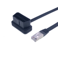 Cable de Diagnóstico RJ45, Adaptador de Conector Macho OBD2 de 16 Pines a RJ45, Cable Plano de Extensión