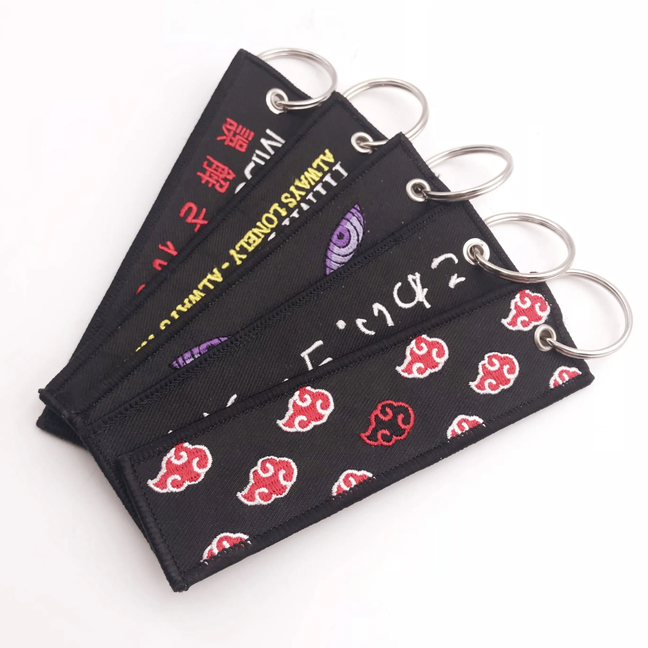 OEM Cartoon Long Purse Hanging Embroidery Key Chain For Gift