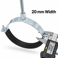 Support de fixation robuste en acier galvanisé pour tuyaux, pince de suspension pour systèmes de drainage et de plomberie industriels