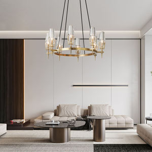 American <b>Retro</b> Candle Shape Hanging Lamp Industrial Style Iron Frame Glass Pendant <b>Light</b> for Restaurant - Product Image 4