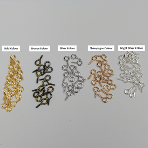 Mini alfileres de ojo, joyería pequeña, tornillo para cuentas semiperforadas, clavijas - Product Image 2