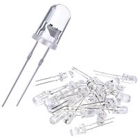 Diodes LED rouge profond 620nm 5mm, angle de vision de 50 degrés, 1200cmd, fabriquées en Chine
