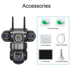 Cámara de Seguridad con IA, Energía Solar, Detección de Personas y Vehículos, Visión Nocturna en Color, Notificación en Tiempo Real, Compatible con Alexa y <span class=keywords><strong>Google</strong></span> - Product Image 5