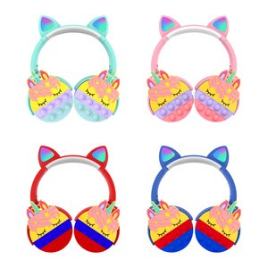 新しいCT950ユニコーンヘッドフォン折りたたみ式キャットイヤーバンプイットアップシリカ折りたたみ式かわいいヘッドセットヘッドフォンイヤホン - Product Image 5