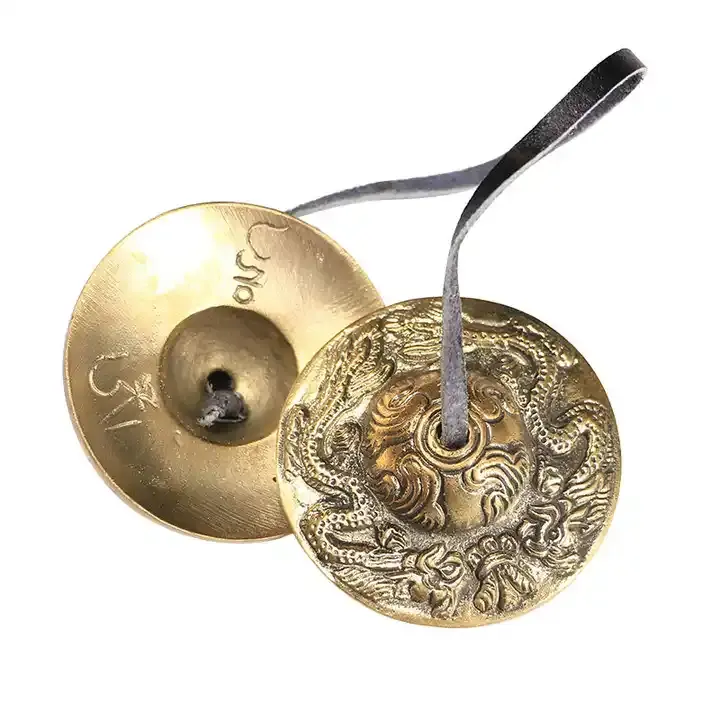 Glockenkopf Kupfer Zeichen Yoga Meditation nepalesisch handgefertigt reines Kupfer Glocke Perkussionsinstrument