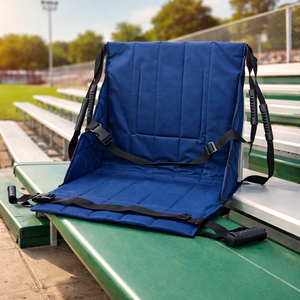 Custom Portable Stadium Seat <b>Cushion</b> with Back Support for Bleachers, Foldable Outdoor Sports Chair <b>Pad</b> Seat Mat - Product Image 1