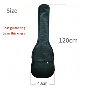 Toptan Bas Gitar Çantası Siyah Polyester Elyaf 5mm Kalınlığında Gitar Sırt Çantası Elektrik Gitar Aksesuarları - Product Image 6