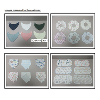 Bavoirs en bandana triangulaire en fibre de polyester et coton pour bébé bavoirs de dentition réglables bavoirs respirants doux pour nouveau-né avec boutons-pression