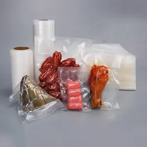 Bpa Gratis Geweven Vacuüm Afdichting Plastic Verpakking Opbergtas Roll Reliëf Vacuum Sealer Bag Food Grade