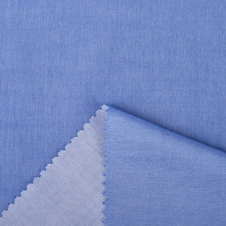 Venta al por mayor diseño personalizado Color sólido tejido 65% rayón 35% poliéster telas teñidas sólidas para vestido