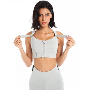 Soutien-gorge <span class=keywords><strong>de</strong></span> <span class=keywords><strong>sport</strong></span> à séchage rapide pour <span class=keywords><strong>femme</strong></span>, haut <span class=keywords><strong>de</strong></span> Yoga réglable, fermeture à glissière sur le devant, sous-vêtements résistants aux chocs - Product Image 4