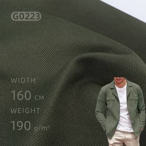 Tissu G0223 Boqun Duole 100% polyester infroissable sergé de cavalerie uni teint poids moyen pour filles 190g largeur 62/63 pouces - Product Image 1