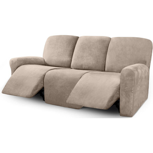 New Hot Sale Modern Stretch Recliner <b>Slipcovers</b> 8 Pieces Luxury Velvet Polyester Spandex Blend 3 Seat <b>Sofa</b> Customizable Color - Product Image 1
