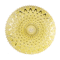 Vente en gros de bols en verre décoratifs de 40 cm, couleur or et noir, en forme de paon, pour centre de table de mariage, bols à fruits en verre