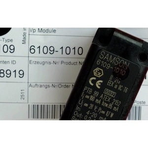 Capteur de pression Samson 6109-1010, module I/P, équipement d'automatisation industrielle - Product Image 1