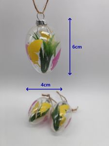 Ovo de Páscoa transparente de 6cm com estampa de borboleta e grama dentro, 3 unidades em caixa - Product Image 3