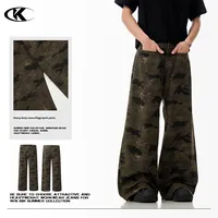 Pantalon décontracté ample et droit YOFA pour homme, style vintage camouflage, coupe ample, idéal pour le travail ou la mode urbaine, ODM