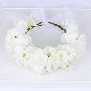 Couronne de fleurs artificielles de pivoine en gros pour mariée, attractions touristiques, mariage, employées - Product Image 5