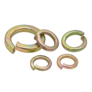 10 pièces/sac Rondelles de sécurité à ressort en acier au carbone, zinguées bleu-blanc, M3-M6, Grade 8.8, Standard Nindejin - Product Image 5