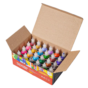 Set di 24 Colori Individuali di Vernice Acrilica Permanente 3D per Vetro, Tela e Carta - Product Image 4