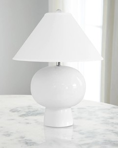 Lampe de table en céramique moderne de luxe, blanc pur crème avec abat-jour en dôme, texture lisse, alimentation électrique, ensemble de trois pièces, vente chaude - Product Image 1