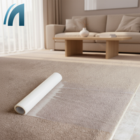 Film d'emballage transparent anti-poussière personnalisé en PE souple adhésif moulé par soufflage, résistant à l'humidité, pour la protection des tapis de voiture en rouleau