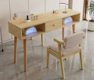 Hot Sale Minimalist <b>Cheap</b> Nail Table Solid Wood Frame Manicure Table Desk Nail Supplies - Product Image 4