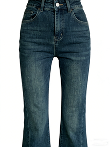 Women's High Waist Flared <b>Jeans</b> Vintage Wash Side Split <b>Stretch</b> Denim <b>Bootcut</b> Pants Casual Streetwear - Product Image 5