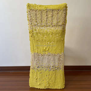 Fundas <span class=keywords><strong>de</strong></span> silla con medio respaldo <span class=keywords><strong>de</strong></span> lentejuelas amarillas y marfil <span class=keywords><strong>de</strong></span> 9mm para eventos - Product Image 5