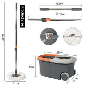 <b>Mop</b> and <b>Bucket</b> with Wringer Set Double <b>Bucket</b> Separate Dirty Water 360° <b>Spinning</b> <b>Mop</b> Clean Water <b>Mop</b> Set for Floor Cleaning - Product Image 5
