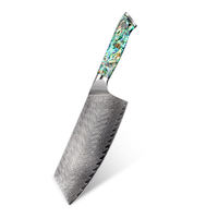 Couteau d'office en acier Damas 6-7,9 pouces, forgé à la main, manche en résine, ambidextre, extra-affûté, finition haute brillance, compatible lave-vaisselle, moderne
