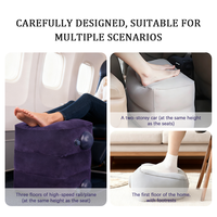 Coussinets gonflables portables, repose-pieds de repos de vol, adaptés aux voyages d'affaires, voyages et utilisation au bureau
