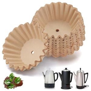 Filtros de Café Perforados para Cafetera de 12 Tazas, Filtro Desechable Compatible <span class=keywords><strong>con</strong></span> Cafetera Comercial - Product Image 4