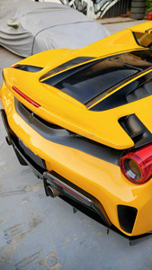 Kit de Carrocería Convertible 488 Nuevo 2015- Estilo Pista, Parachoques de Fibra de Carbono, Alerón Delantero, Faldones Laterales, Difusor, Spoiler, Alerón de Aire con Fijación por Tornillos - Product Image 6