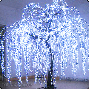 شجرة الصفصاف الأبيض الجديدة مع إضاءة LED مقاومة للماء، زينة عيد الميلاد، نبات اصطناعي للبيع - Product Image 2