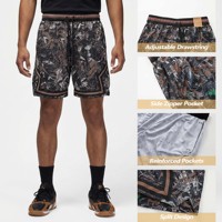 Shorts de basketball en gros, imprimés par sublimation sur toute la surface, respirants, avec taille élastique et poches, pour hommes, sport et décontractés