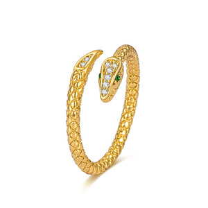 Elegante Anello a Forma di Serpente per Donne, Gioiello da Dito alla Moda - Product Image 1