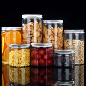 Frascos de Plástico Transparentes <span class=keywords><strong>con</strong></span> Tapas para Envasado de Alimentos, Botellas de Plástico para Confitería, Frascos de Plástico de Boca Ancha para Encurtidos - Product Image 6
