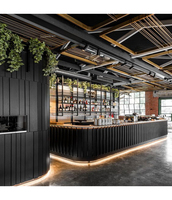 Comptoirs de bar à collations en pierre artificielle au design moderne et élégant pour hôtel, salle de sport, mobilier commercial écologique