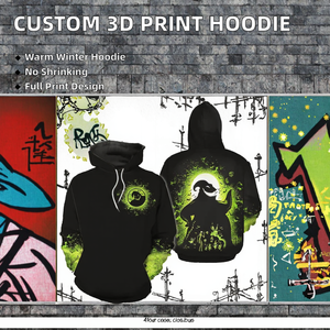 Sudadera con Capucha de Anime Impresa en 3D Personalizada, Sudadera de Poliéster Sublimado, Talla Estadounidense, Ropa de Invierno - Product Image 2