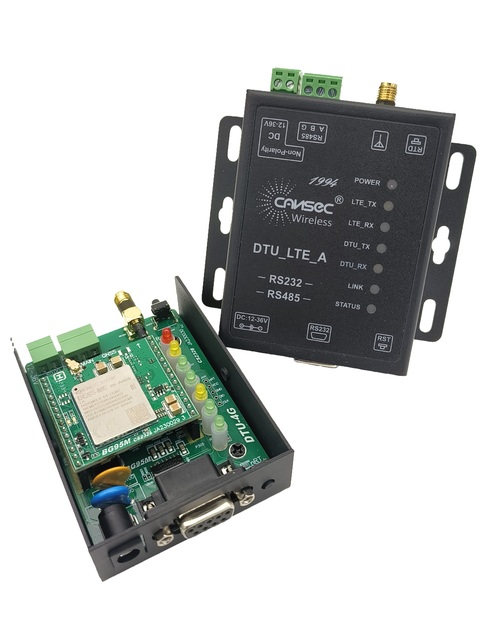 Cansec DTU Data Transfer Unit LTE 4G module with RS232 RS485 To Wifi Ethernet Server Wireless