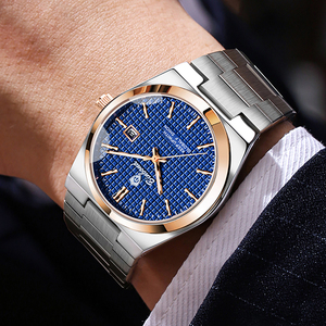 Reloj de Cuarzo para Hombre BINBOND 1128, Estilo Casual de Negocios, Esfera Grande de 41 mm, Pantalla con Agujas, Correa de Acero Inoxidable, Resistente al Agua 30M - Product Image 2